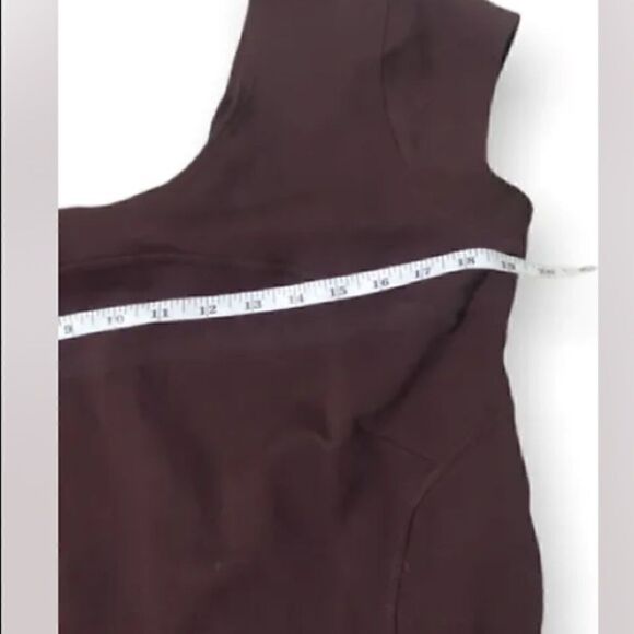 Athleta Illusion Cap Sleeve Stretch Knit Body Sculpting Mini Sheath Dress (BLACK - Picture 4 of 6